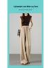 YAMAMOTO Women's Linen Pants - Summer 2026 High Waist, Drapey, Casual, Narrow Straight, Wide-Leg Style.