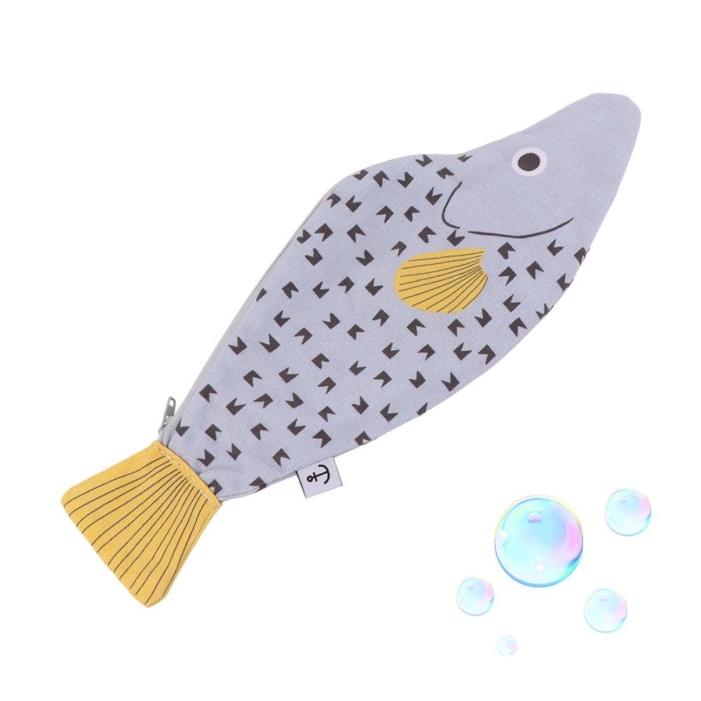 Versatile Creative Fish Pencil Bag Funny Grouper Shape Stationery Storage Bag Cute Simulated Pencil Case Student