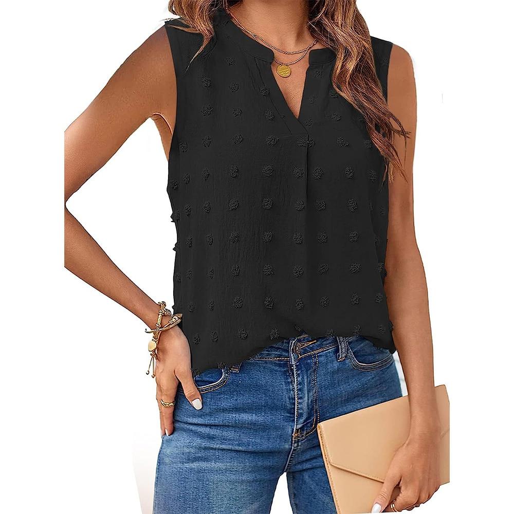 

Womens Tops Summer Tank Top for Women Sleeveless Shirts 2026 Spring Corset V Neck Dressy Casual Tshirts S чёрный