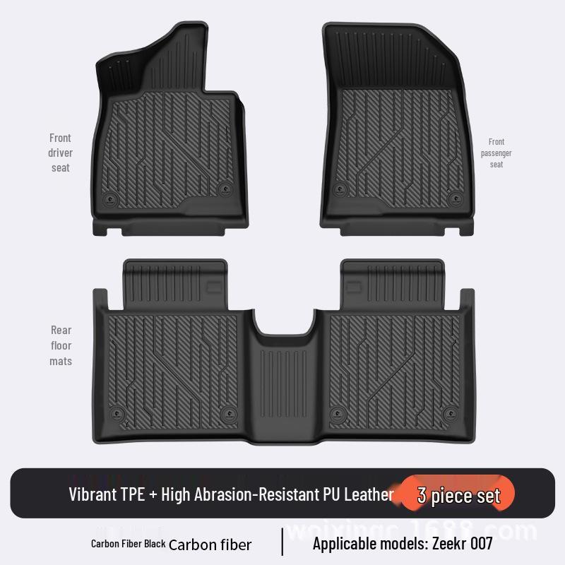 Baidequan TPE Floor Mats for 2025 Zeekr 001/7X007GT Colorful Trunk Mat