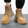 Fashion New Men's High Boots 2024 Fashion Casual Motorcycle Boots Outdoor Warm Mens Work Boots Platform Non-slip Shoes Botas Para Hombre