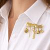 Vintage Sewing Supplies Brooch Zinc Zinc Alloy Lapel Pin Metal Corsage Ornament  Backpack Accessory