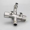 304 Stainless Steel Three-Way Faucet 1/2" 1 in 3 Out Multi-Purpose Faucet Independent Switches Double Outlet Angle Valve Faucet