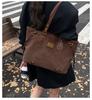 Large-capacity retro commuter tote bag 2025 women's new autumn and winter popular versatile casual fashion trendy shoulder bag