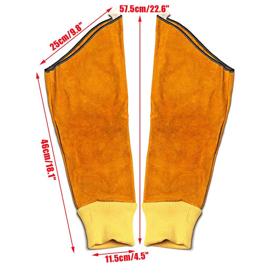 Cow Leather Anti Fire Cowhide Welder Long Gloves Arm Protection Sleeve Welding Sleeves Oversleeve