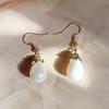 1 Pair Faux Pearl Hook Earrings Vintage Elegant Luxury Temperament Golden Short Long Tassel Women Dangling Drop Earrings Jewelry Accessories