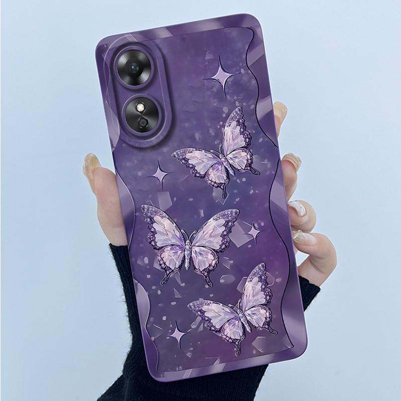 For OPPO A17 A17K 2022 CPH2477 Case Back Cover Cute Panda Sweet Girls Soft Silicone TPU Phone Case Shockproof Protective Casing
