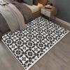 Tappeti Moderni Bianco e Nero con Motivi Floreali Geometrici Tappeti Contemporanei per Soggiorno Decorazioni per Interni Casa