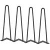 406.4MM Hairpin Furniture Legs, Metal Home DIY Projects for Nightstand, Coffee Table, Desk, 226.8KG Load Capacity with Rubber Floor Protectors, Metal