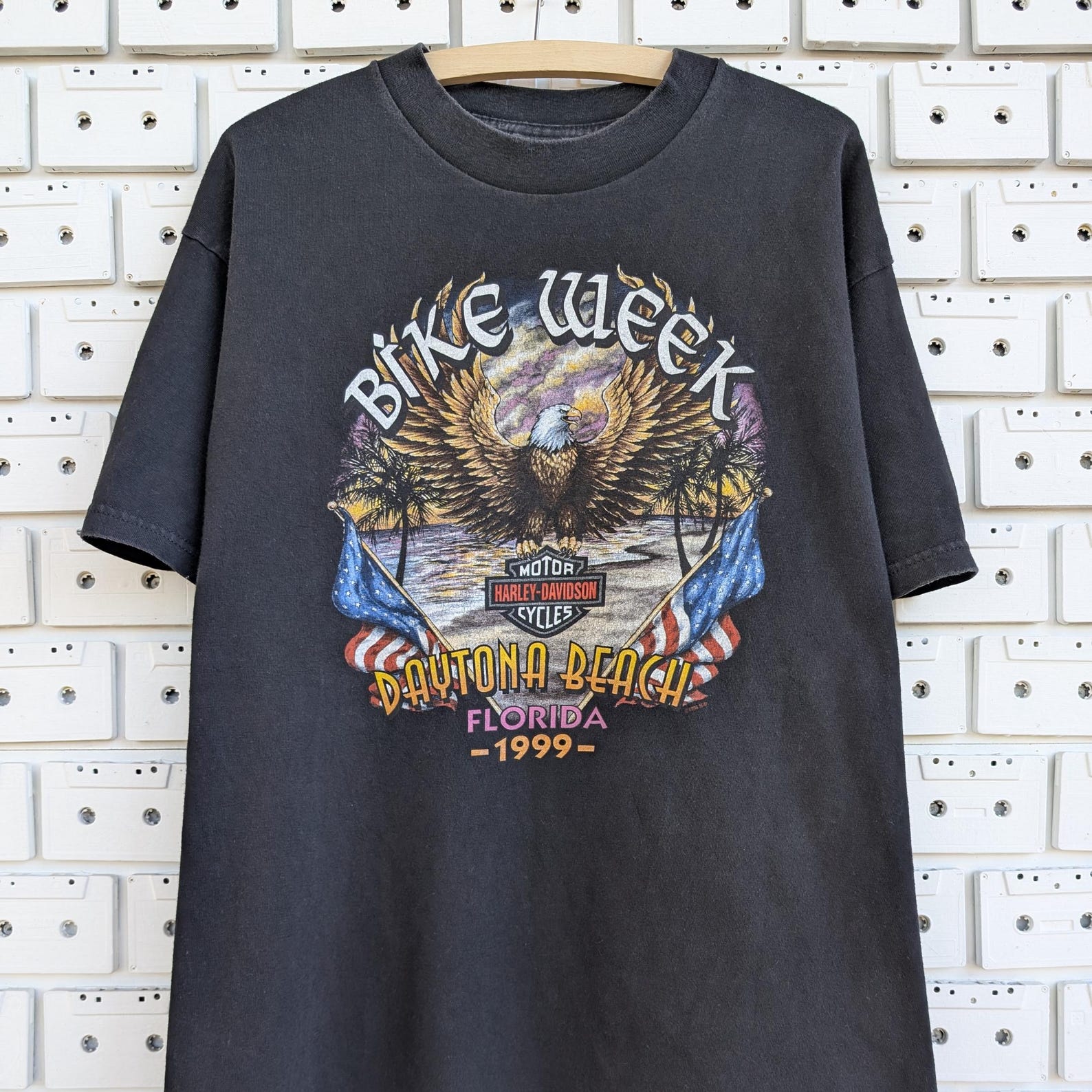 Vintage 1999 Harley Davidson T shirt Daytona Bike Week Motorcyclist Biker Merch Tee Size L 2XL