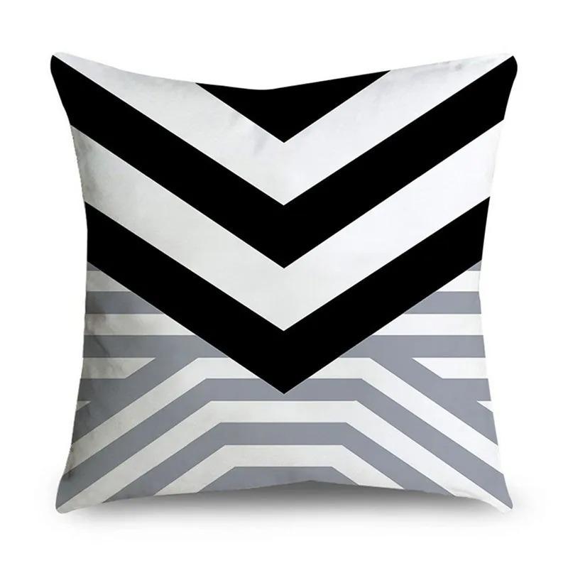 Simple Grey Pattern Decorative Pillowcase Bedding Home Decor Cushion Pillowcase