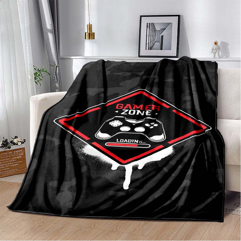 Gaming Flannel Blanket Gamer Gamepad Throw Blanket 3D Print Ultra Soft Home Decor Comfortable Bedding For Sofa Bed Couch Travel
