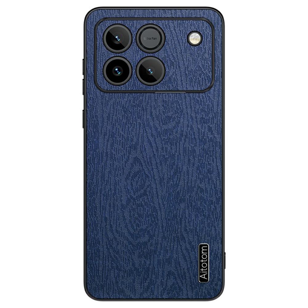 Pro Honor Win 5G Pouzdro Dřevěná textura PU kůže Potažený PC TPU Kryt telefonu