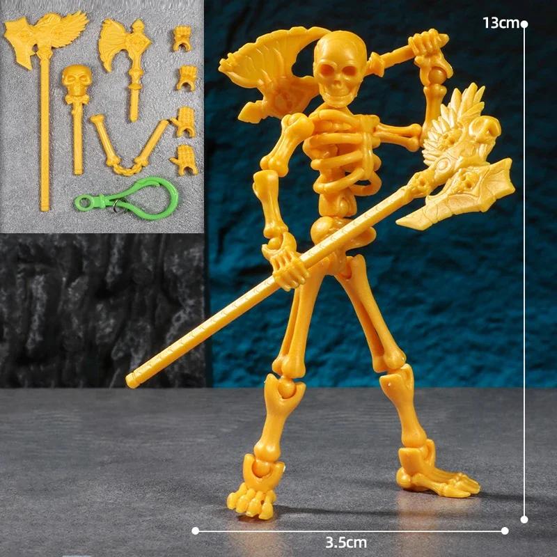Three-Dimensional Skull Plaything Multi-Articulable and Bone Puppet Adornment Action Figures Present Anime
