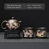 Ceramic Purple Clay Teapot Color-changing Hand-made Teapot Tea Cup Set Dragon and Phoenix Design Infuser Teapot Tea Maker