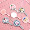 1PC Cartoon Makeup Mirror Mini Portable Hand-held Mirror Single-sided Handle Mirror Soft Cute Girl Cute Small Mirror