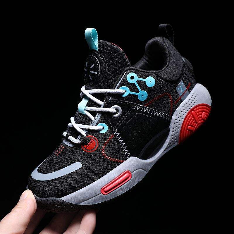 Children's classmates basketball shoes sneakers boys' new mesh shock-absorbing breathable middle-aged and older children's running shoes sneakers