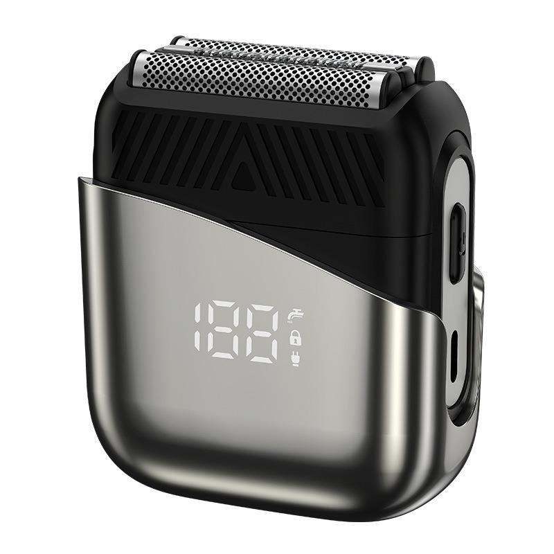 Two-in-one Reciprocating Razor with Digital Display, Magnetic Attachment, Three Blades, Portable Multi-functional Electric Trimmer