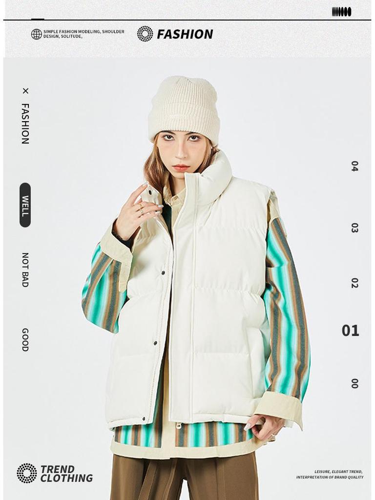 2025 Winter Men's Trendy Heavyweight Sleeveless Cotton Jacket, Plus Size Available