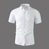 Neues Herren Business Casual Kurzarmhemd in Unifarbe für Sommermode Bügelfrei Bequemes und Vielseitiges Oberteil