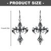 Gothic Flame Crosses Dangle Earrings Punk Rock Earrings Hip Hop Jewelry Alloy Texture Suitable for Women Men Present