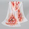 Spring Printed Chiffon Scarf Floral Printed Beach Shawl Lightweight Neck Scarf Summer Neck Sun Protection Scarf Shawl 150*50cm