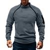 Men's Casual Style Loose Fleece Stand-up Collar Long-sleeved Sweatshirt