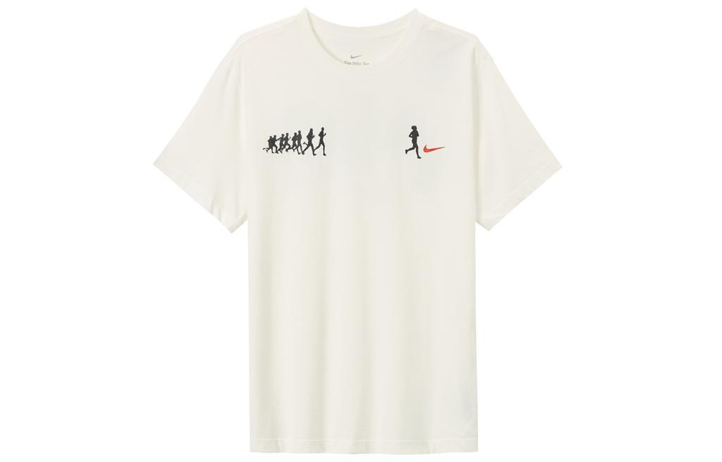 Nike T Shirts Men's Summit White Crew Neck Moderate Straight Fit FV8393-121