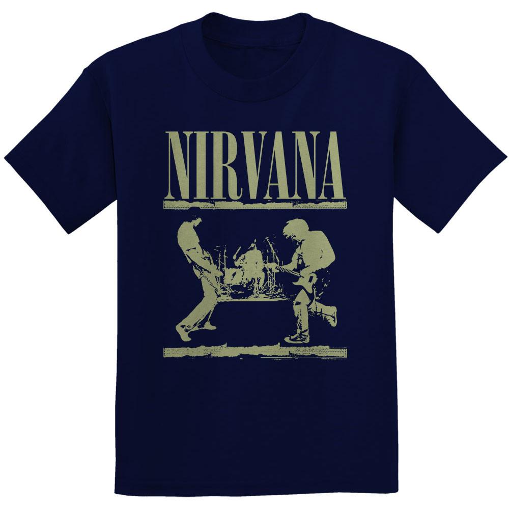 

26 Nirvana Kurt Cobain Stage Performance Official Men s T-Shirt Unisex- Unisex T-Shirt XXXXL