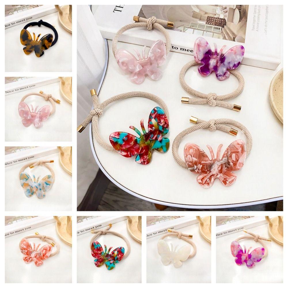 

Acetic Acid Sweet Hair Tie Butterfly Shape Cute Rubber Band French Butterfly Hair Rope Girls style4