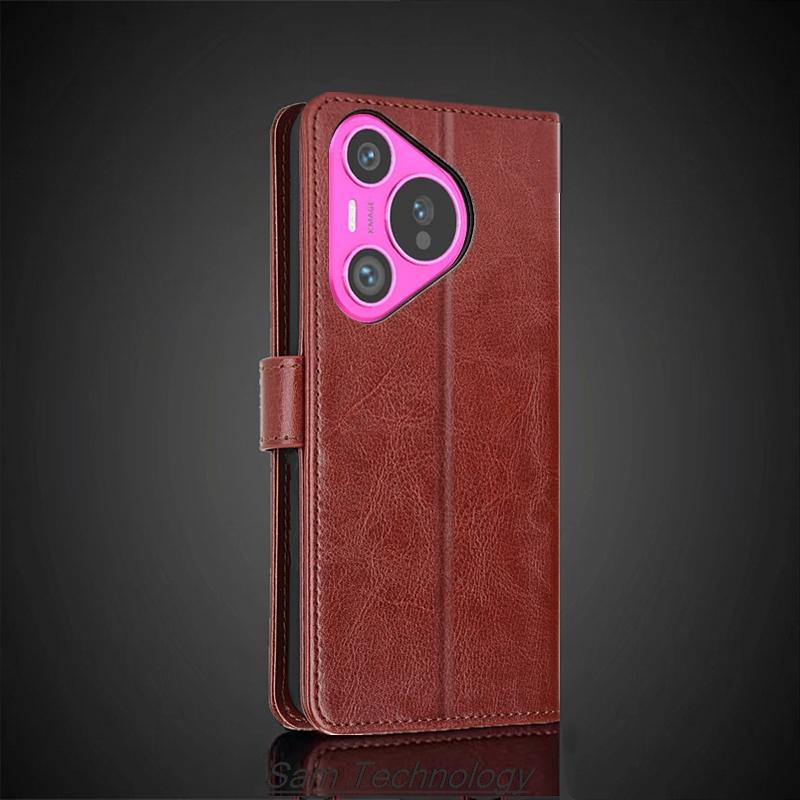 Husă de telefon din piele PU pentru Huawei Pura 70, portofel retro, portofel tip Flip, husă de afaceri, portofel tip card, husă de telefon pentru Huawei Pura 70, 6,6"