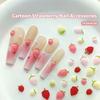 50pcs Charm Sweet Strawberry Nail S 3d Resin Cartoon Fruits Rhinestones Decorations Parts Diy Summer Art Accessories