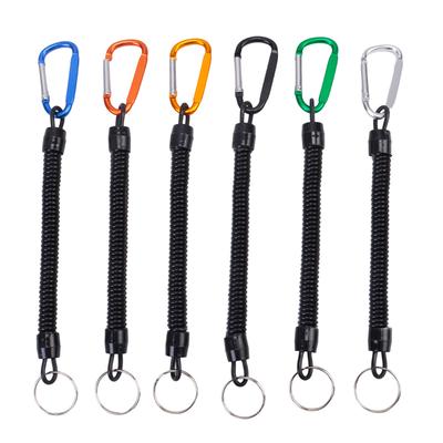 1PC taktické navíjecí pružinové elastické lano bezpečnostní vybavení nástroj turistika kempování telefon proti ztrátě klíčenka rybářská lana venkovní