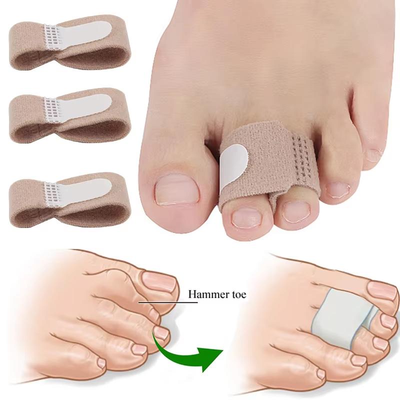 1/2/10Pcs Hammer Toe Straightener Broken Toe Wraps Hammertoe Corrector Toe Splints for Crooked Curled Bent Toes