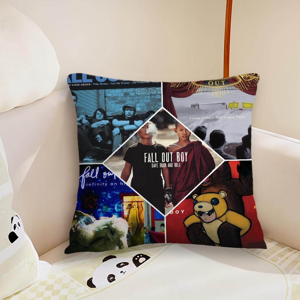 Band FFall Out Boy So cushion cover Pillow Case Plush Fabric Soft Double Sided Print Sofa Cushion Cover Throw Pillow Covers 30x30cm