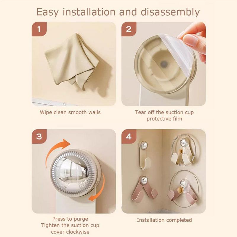 Rotating Suction Cup Pot Lid Rack Kitchen  Chopping Board Hanger Cutting Board Hooks Punching-free Wall Mounted Pot Lid Holder