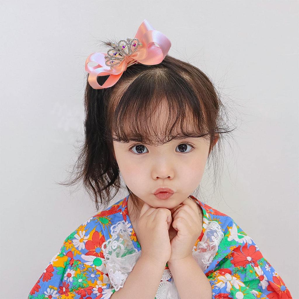 OuJyO Girls Hair Accessories Kids Gift Case Pink 5 Piece Hair Ties for Large Hair Hair Clip Bangs Stylish Kids Hair Ties for Hair Clips for Hair