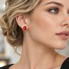 1 Pair Stainless Steel Geometric Earring Titanium Steel Zircon Earring Fashion Jewelry  Daily Wear
