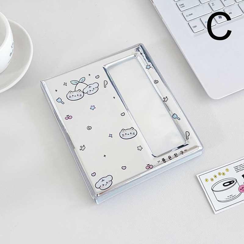 Cartoon 4 Grid Idol Card Photo Booth Album For 40 Pcs 2X6 Inch Photo Strips Bookmark 20 Pcs 4X6 4R Photo Holder