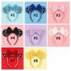 Ny Trendig Musöron Hårband Mickey 3.3" Sammet För Flickor Mjuk Rosett Hårband Halloween Festival Fest Resa DIY Håraccessoarer