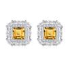 New Natural Stone Square Earrings S925 Sterling Silver Non-fading Stud Earrings for Women, Niche Temperament Accessories for Women