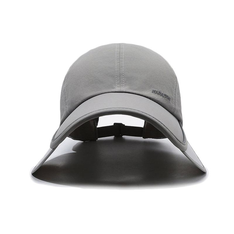 Long Wide Brim Sunscreen Baseball Cap Women Outdoor Golf Cap Summer Thin Quick-Drying Retractable Sunshade Cap for Men