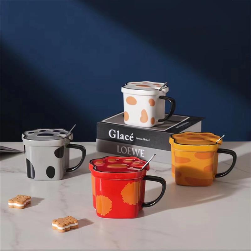 

Творческая чашка для завтрака «Кошачий коготь», керамическая чашка, мультяшный стиль, кофейная чашка, молочная кружка, подарочная кружка, стакан для воды 301-400ml