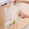 Stainless Steel Hanging Garbage Bag Holder Door-Mounted Kitchen Garbage Cloth Rack for Storage Kitchen Waste