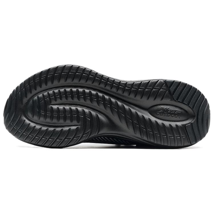 Xtep Simple Comfortable Lightweight Durable Low-Top Hiking Shoes Men sneakers Black 975319170001-3
