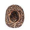 Thickened woolen hat fashionable sun hat women's autumn and winter new leopard print western cowboy hat European and American fashion plush hat