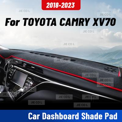 For TOYOTA CAMRY XV70 2018- Car Dashmat Anti-UV Dashboard Cover Dash Mat Sunshade Auto Sun Mat Carpet Protective Accessories