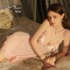 Rose Desire Lace Deep V Plus Size Dress Set with Bow and Removable Bra Pads (P5768)