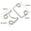 50 Pairs Metal Buckle Waist Adjustment Accs Sewing Hook Clasp Button Collar Invisible for Bra Extender Underwear Jeans Pants