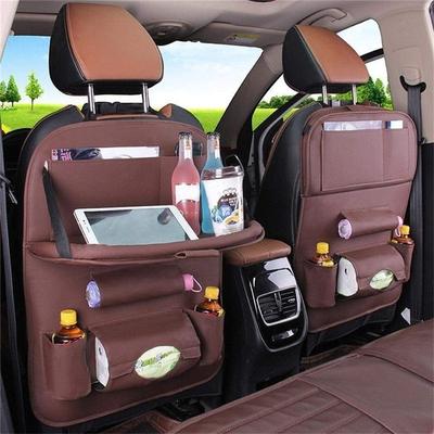 Car Seat Back Organizer Foldable Table Tray Travel Storage Bag Foldable Dining Table Car Seat Storage Bag